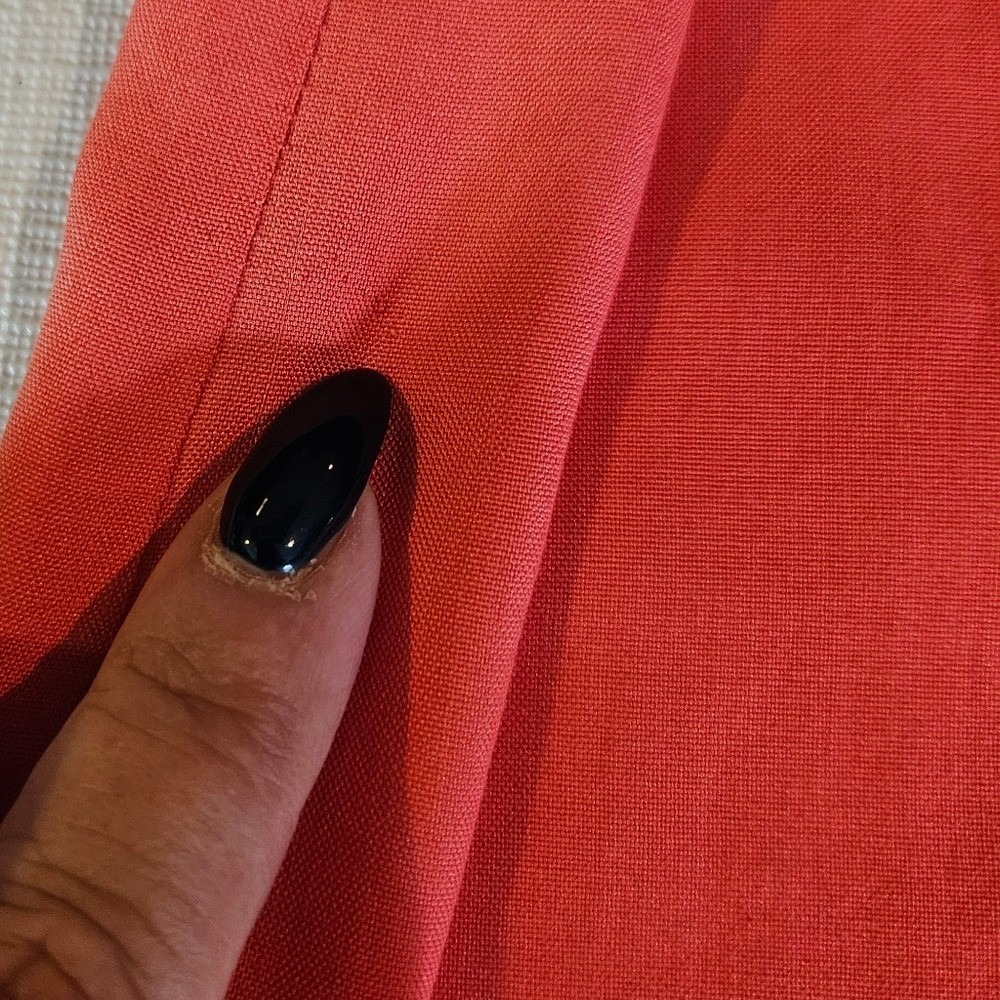 Knight Ltd Vintage‎ 100% Silk Shift Dress Coral Pink Sleeveless Scoop Neck Sz 14 - Picture 9 of 11
